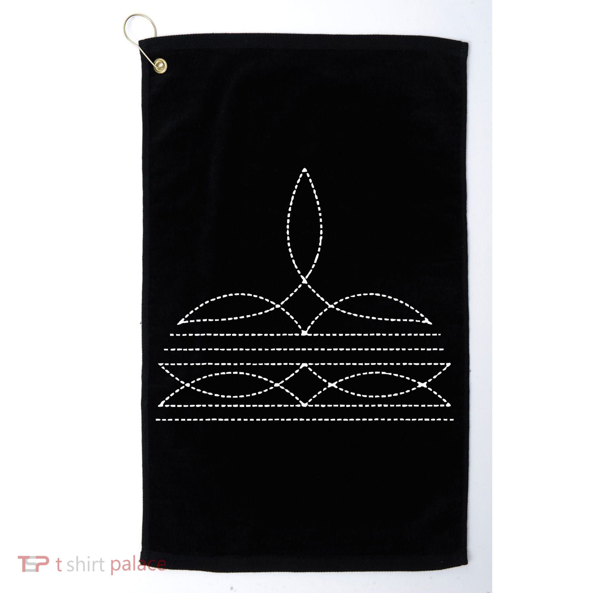 Western Cowboy Boot Stitching Cowboy Boot Stitching Golf Towel