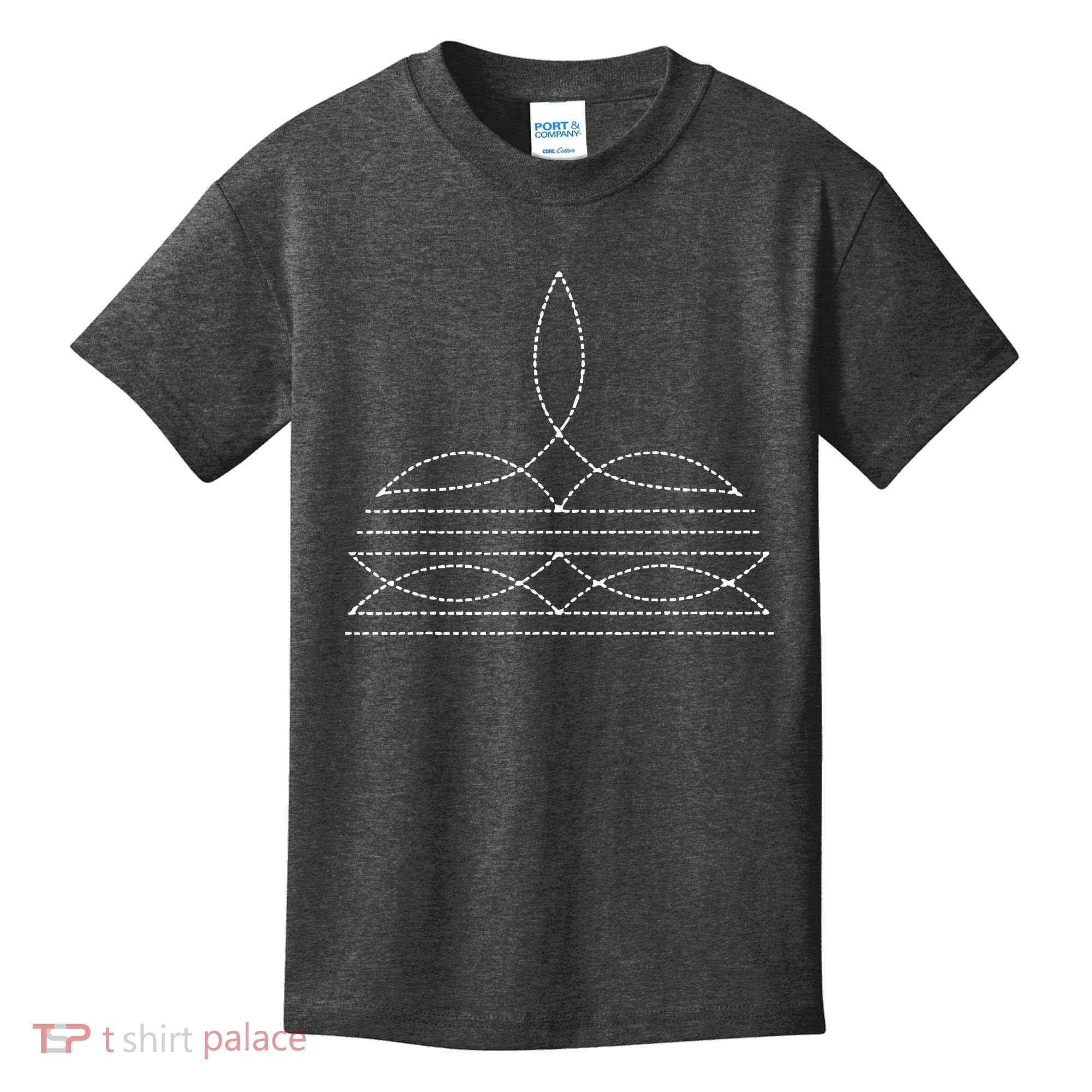 Western Cowboy Boot Stitching Cowboy Boot Stitching Kids T-Shirt