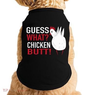 White Chicken Butt! Funny Design  Doggie Tank