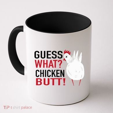 White Chicken Butt! Funny Design  Coffee Mug