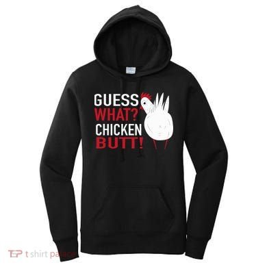 White Chicken Butt! Funny Design  Women's Hoodie