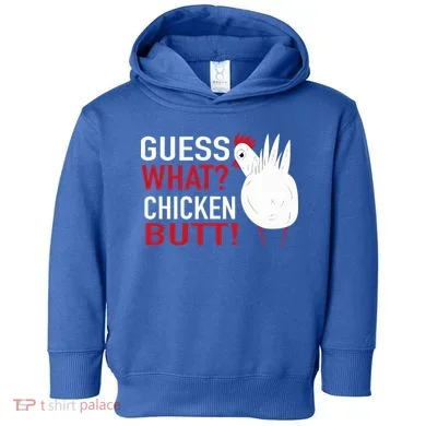 White Chicken Butt! Funny Design  Toddler Hoodie