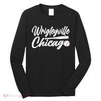 Wrigleyville Chicago Baseball American Long Sleeve Shirt thumb 0