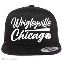 Wrigleyville Chicago Baseball American Flat Bill Trucker Hat thumb 0