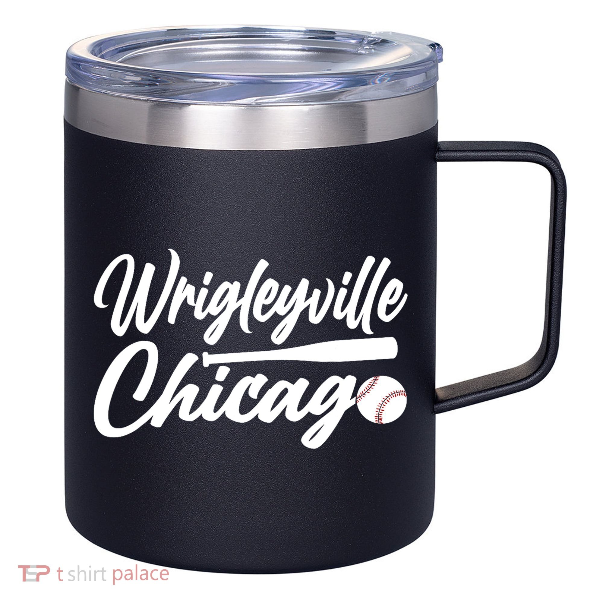Wrigleyville Chicago Baseball American 12oz Stainless Steel Coffee Mug