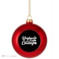 Wrigleyville Chicago Baseball American Plastic Christmas Ball Ornament thumb 0