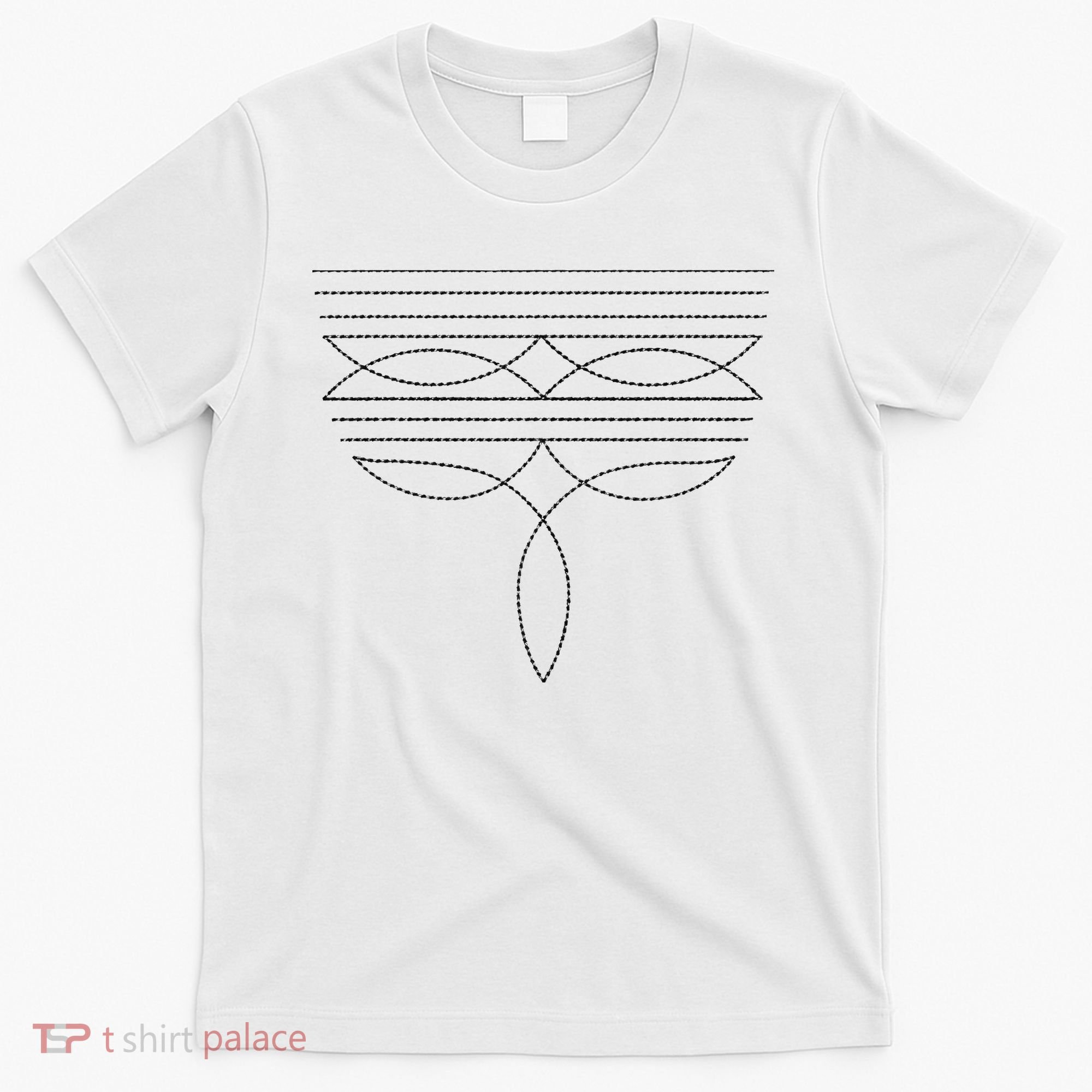 Western Country Cowboy Cowgirl Boot Stitch Western Boots Gift T-Shirt