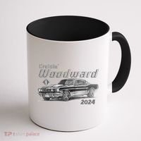 Woodward Cruise Classic Muscle Car Sketch 2024 Coffee Mug thumb 1