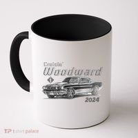 Woodward Cruise Classic Muscle Car Sketch 2024 Coffee Mug thumb 0
