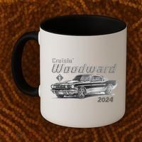 Woodward Cruise Classic Muscle Car Sketch 2024 Coffee Mug thumb 2
