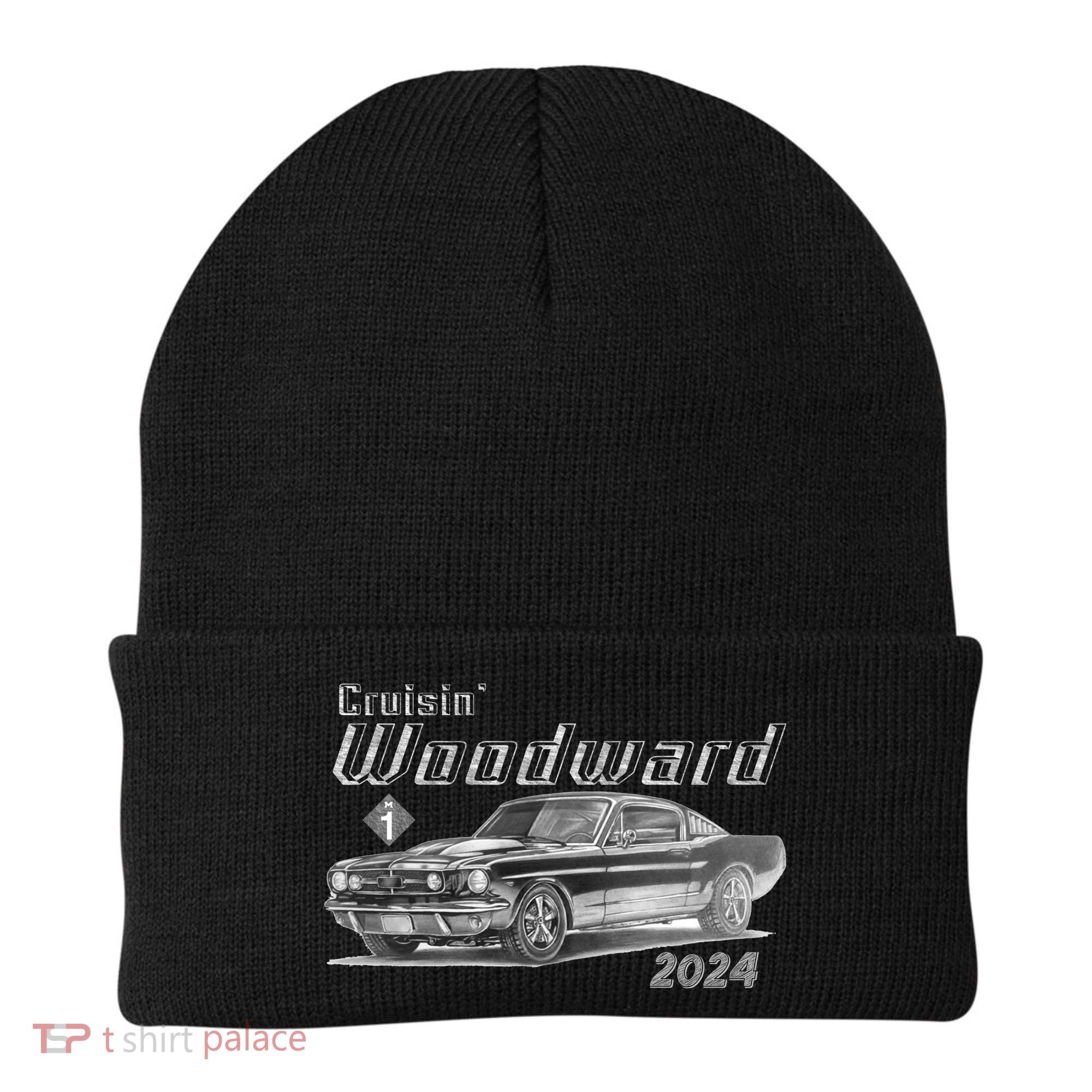 Woodward Cruise Classic Muscle Car Sketch 2024 Beanie