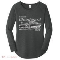 Woodward Cruise Classic Muscle Car Sketch 2024 Women's Perfect Tri Tunic Long Sleeve Shirt thumb 0