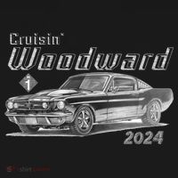 Woodward Cruise Classic Muscle Car Sketch 2024 Women's Hoodie thumb 2