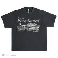 Woodward Cruise Classic Muscle Car Sketch 2024 Urban Oversized Heavyweight T-Shirt thumb 0