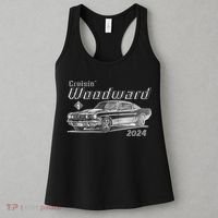 Woodward Cruise Classic Muscle Car Sketch 2024 Women's Tank Top thumb 3