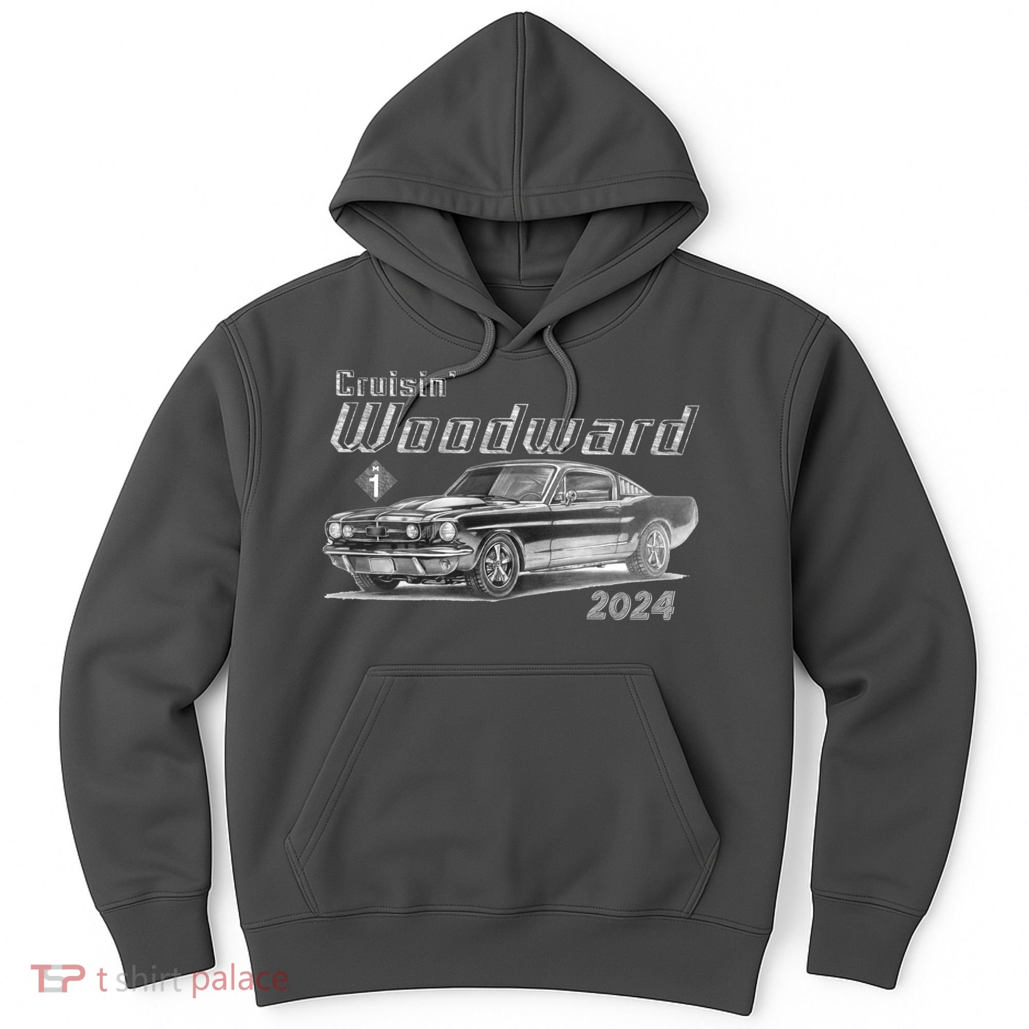 Woodward Cruise Classic Muscle Car Sketch 2024 Hoodie