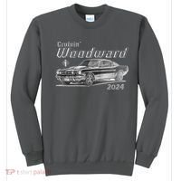 Woodward Cruise Classic Muscle Car Sketch 2024 Sweatshirt thumb 0