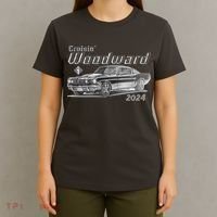 Woodward Cruise Classic Muscle Car Sketch 2024 T-Shirt thumb 4