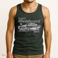 Woodward Cruise Classic Muscle Car Sketch 2024 Tank Top thumb 3