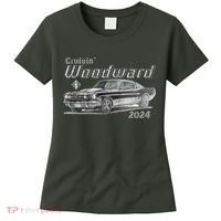 Woodward Cruise Classic Muscle Car Sketch 2024 Women's T-Shirt thumb 0