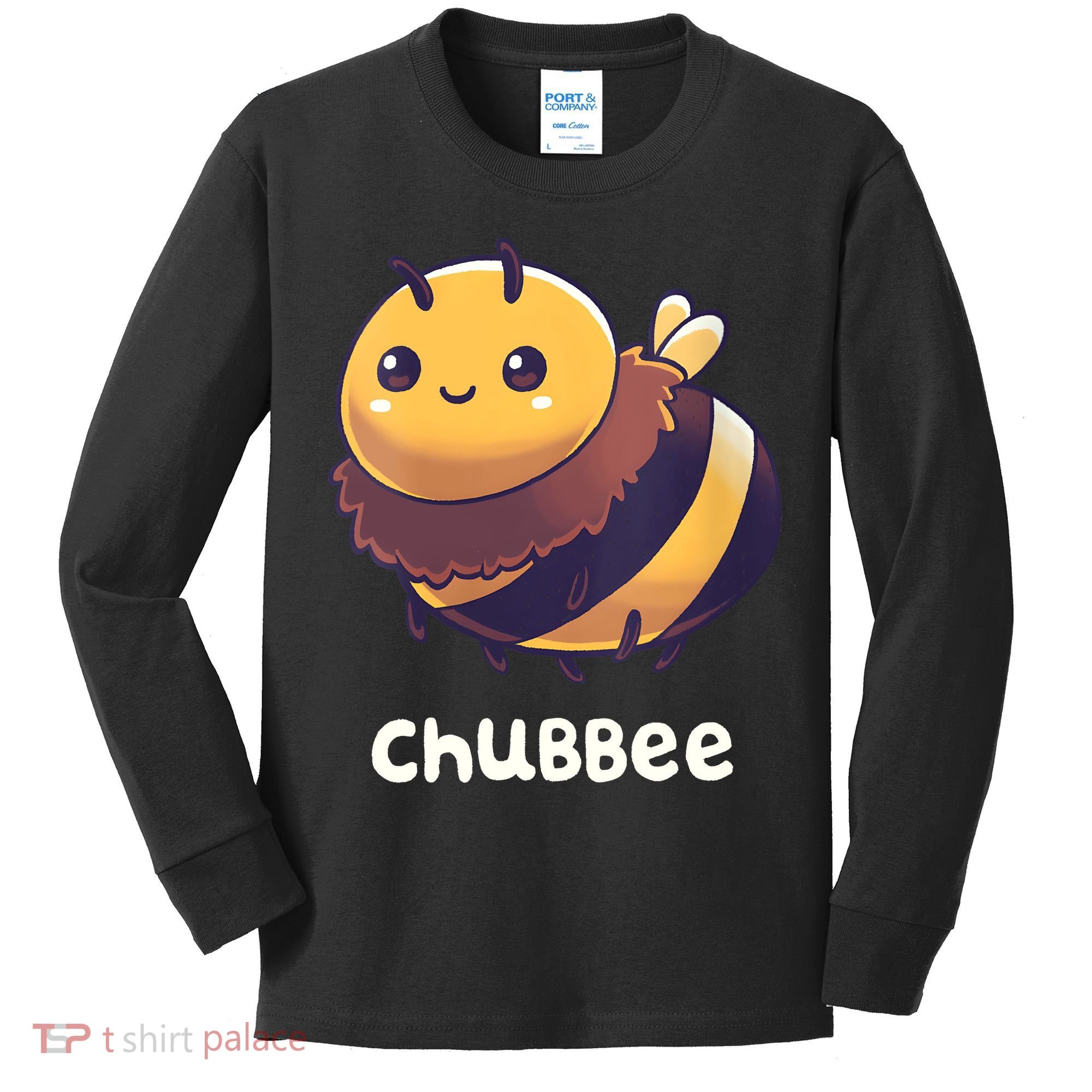 Womens Chubbee Chubby Honey Bee Kawaii Kids Long Sleeve Shirt