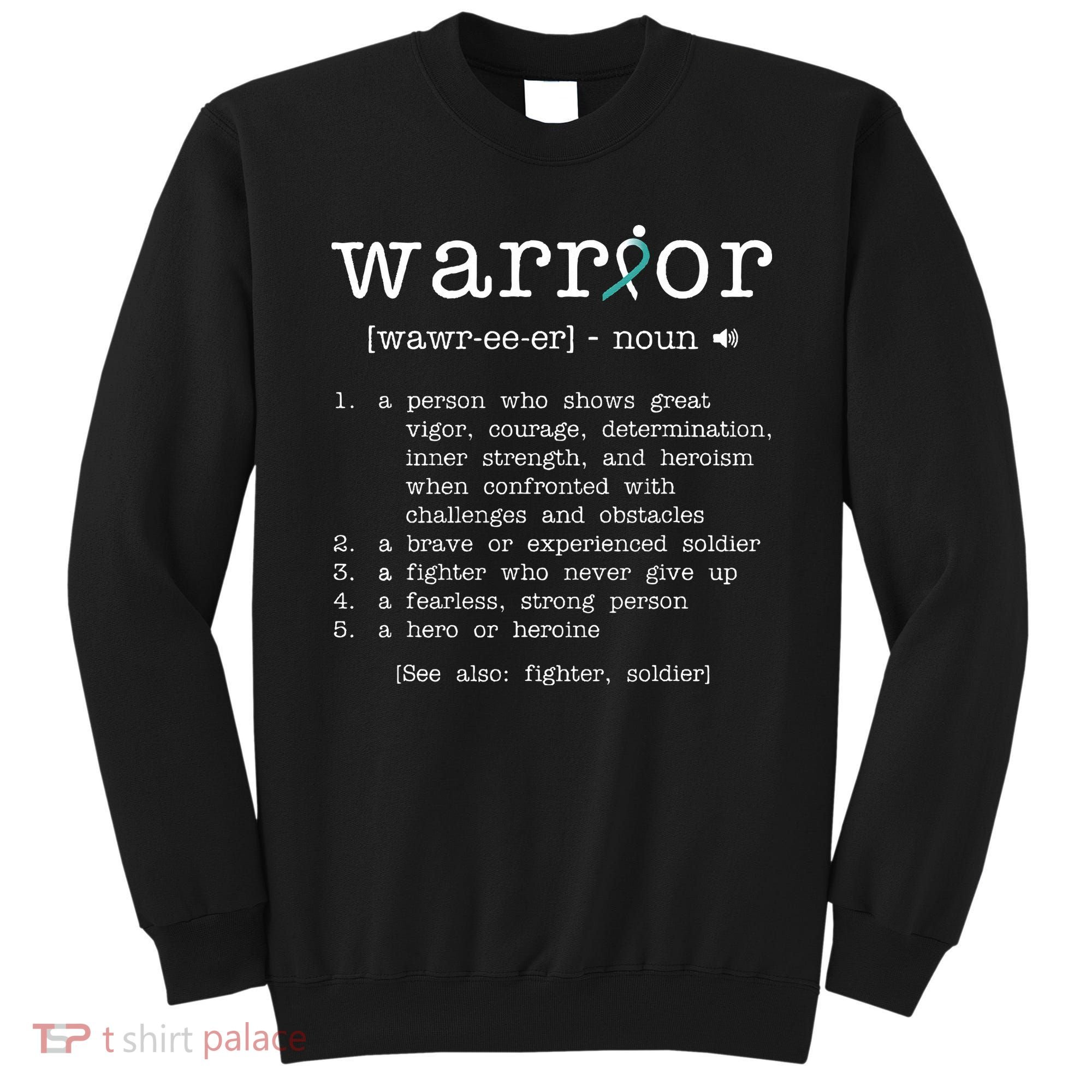 Warror Cervical Cancer Awareness Item Cervical Cancer Sweatshirt