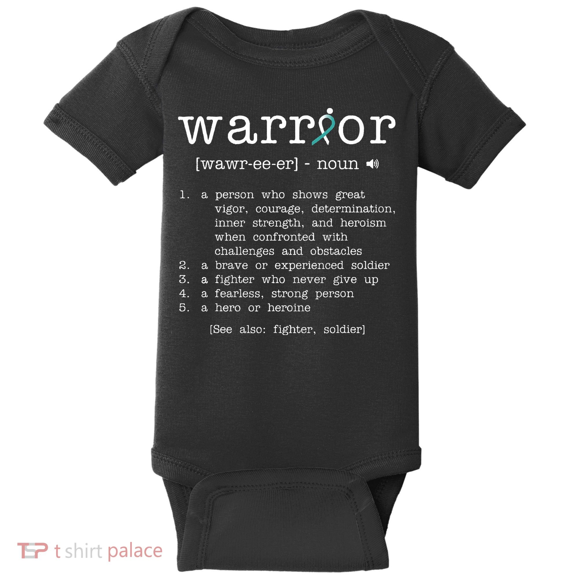Warror Cervical Cancer Awareness Item Cervical Cancer Baby Bodysuit