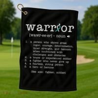 Warror Cervical Cancer Awareness Item Cervical Cancer Golf Towel thumb 1