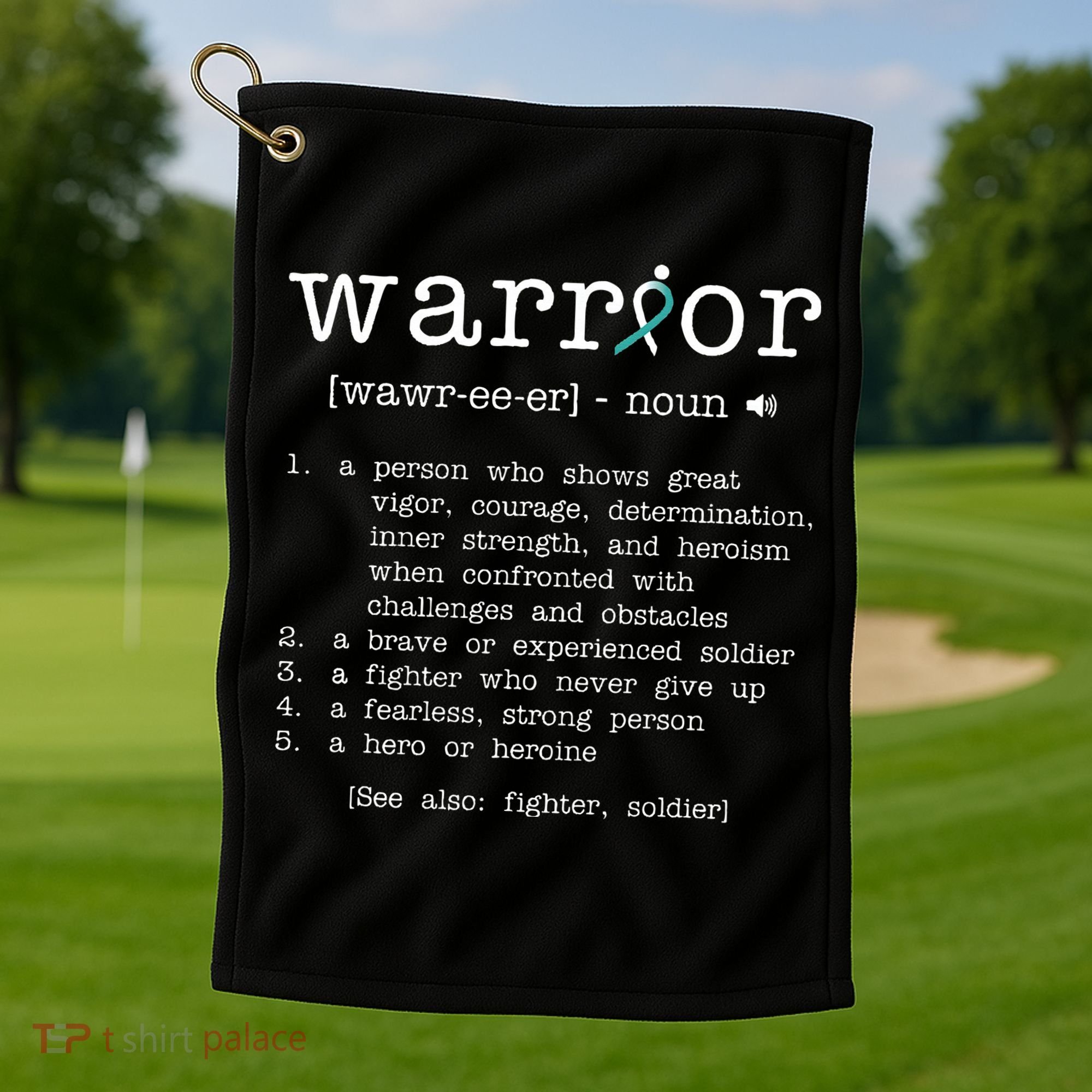 Warror Cervical Cancer Awareness Item Cervical Cancer Golf Towel