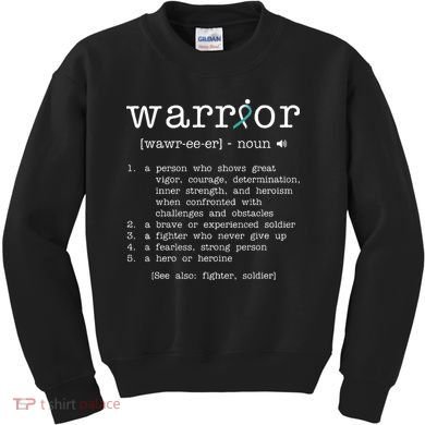Warror Cervical Cancer Awareness Item Cervical Cancer Kids Sweatshirt