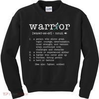 Warror Cervical Cancer Awareness Item Cervical Cancer Kids Sweatshirt thumb 0