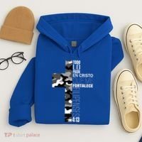 White Camo Christian Verse Spanish Filipenses 413 EspañOl Hoodie thumb 4