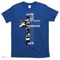 White Camo Christian Verse Spanish Filipenses 413 EspañOl T-Shirt thumb 0