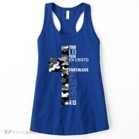White Camo Christian Verse Spanish Filipenses 413 EspañOl Women's Tank Top thumb 0
