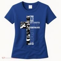 White Camo Christian Verse Spanish Filipenses 413 EspañOl Women's T-Shirt thumb 0