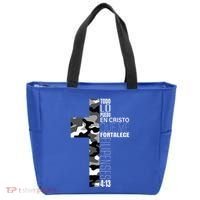White Camo Christian Verse Spanish Filipenses 413 EspañOl Tote Bag thumb 0