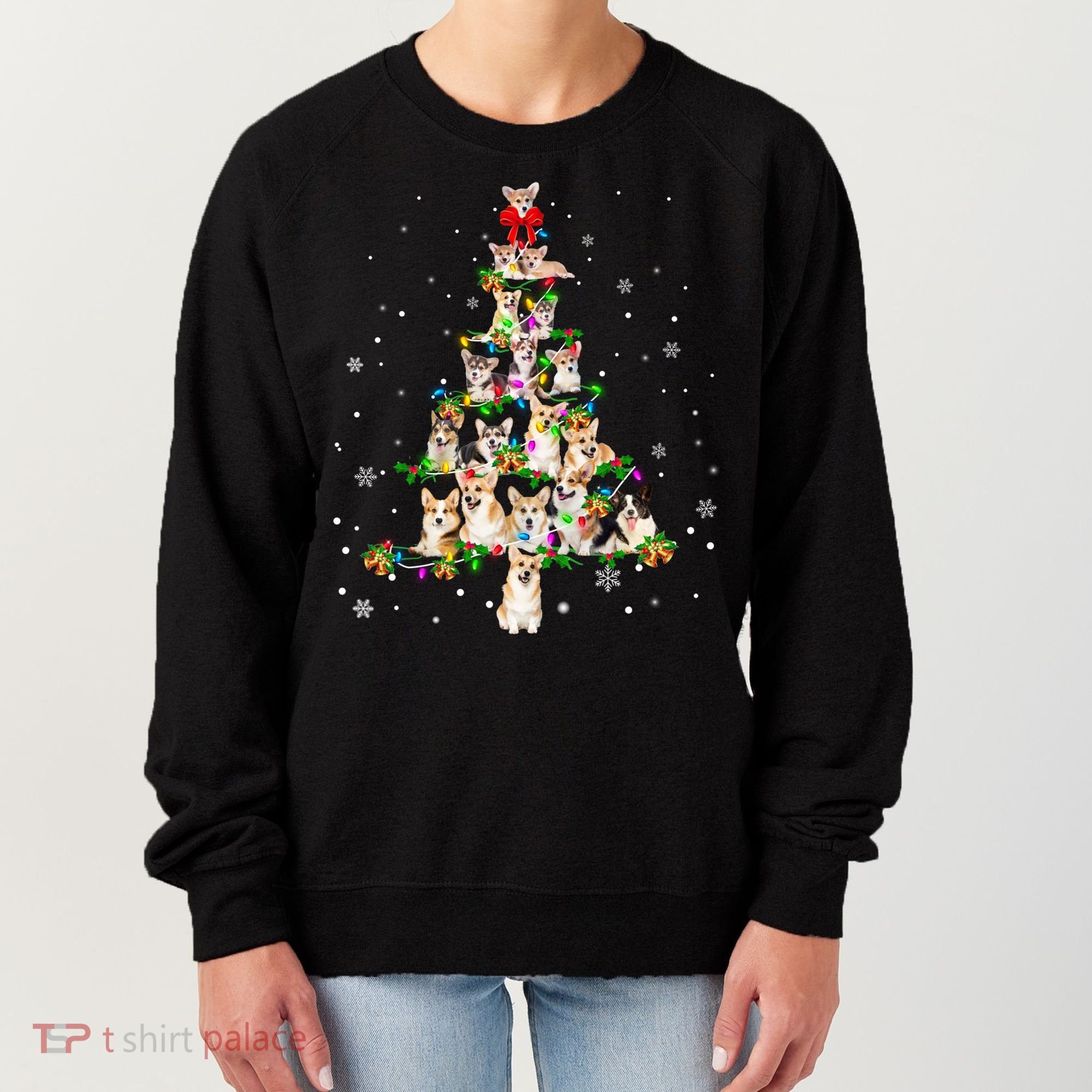 Welsh Corgi Christmas Tree Xgiftmas Gift Cool Gift Women's Sweatshirt