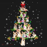 Welsh Corgi Christmas Tree Xgiftmas Gift Cool Gift Pajama Set thumb 2