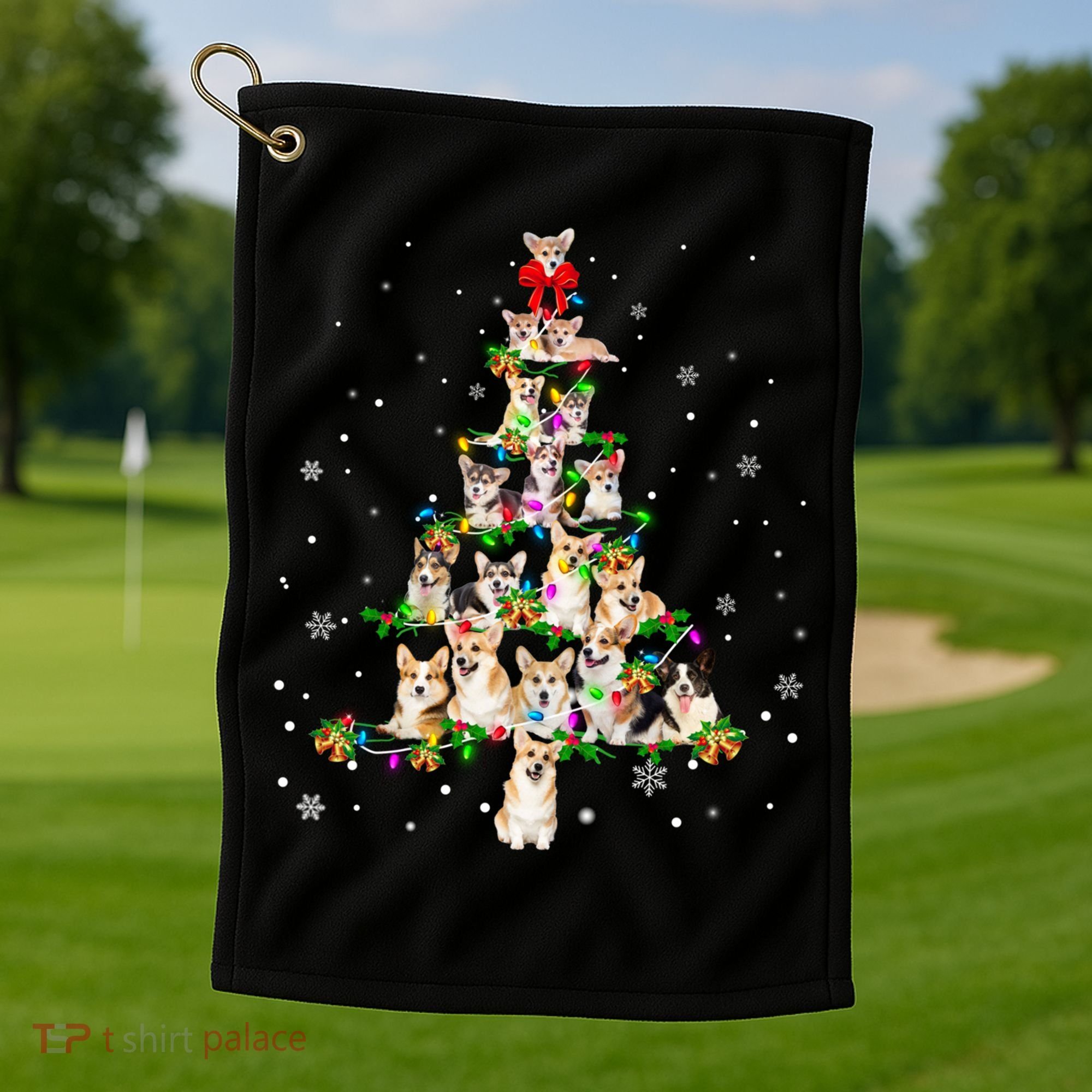 Welsh Corgi Christmas Tree Xgiftmas Gift Cool Gift Golf Towel