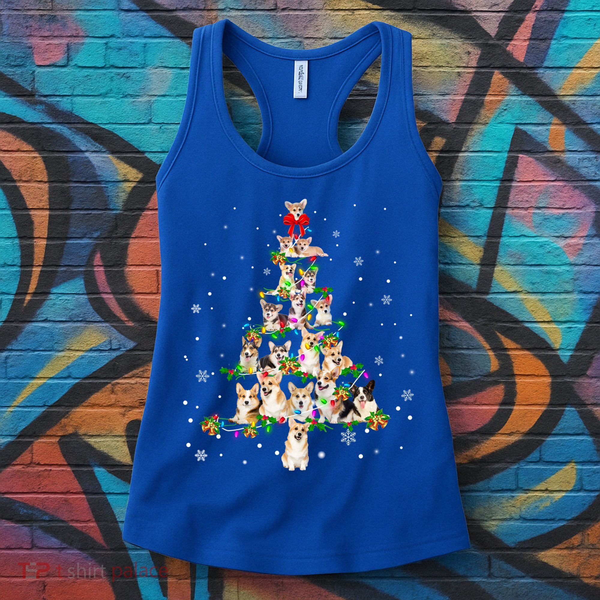 Welsh Corgi Christmas Tree Xgiftmas Gift Cool Gift Women's Tank Top