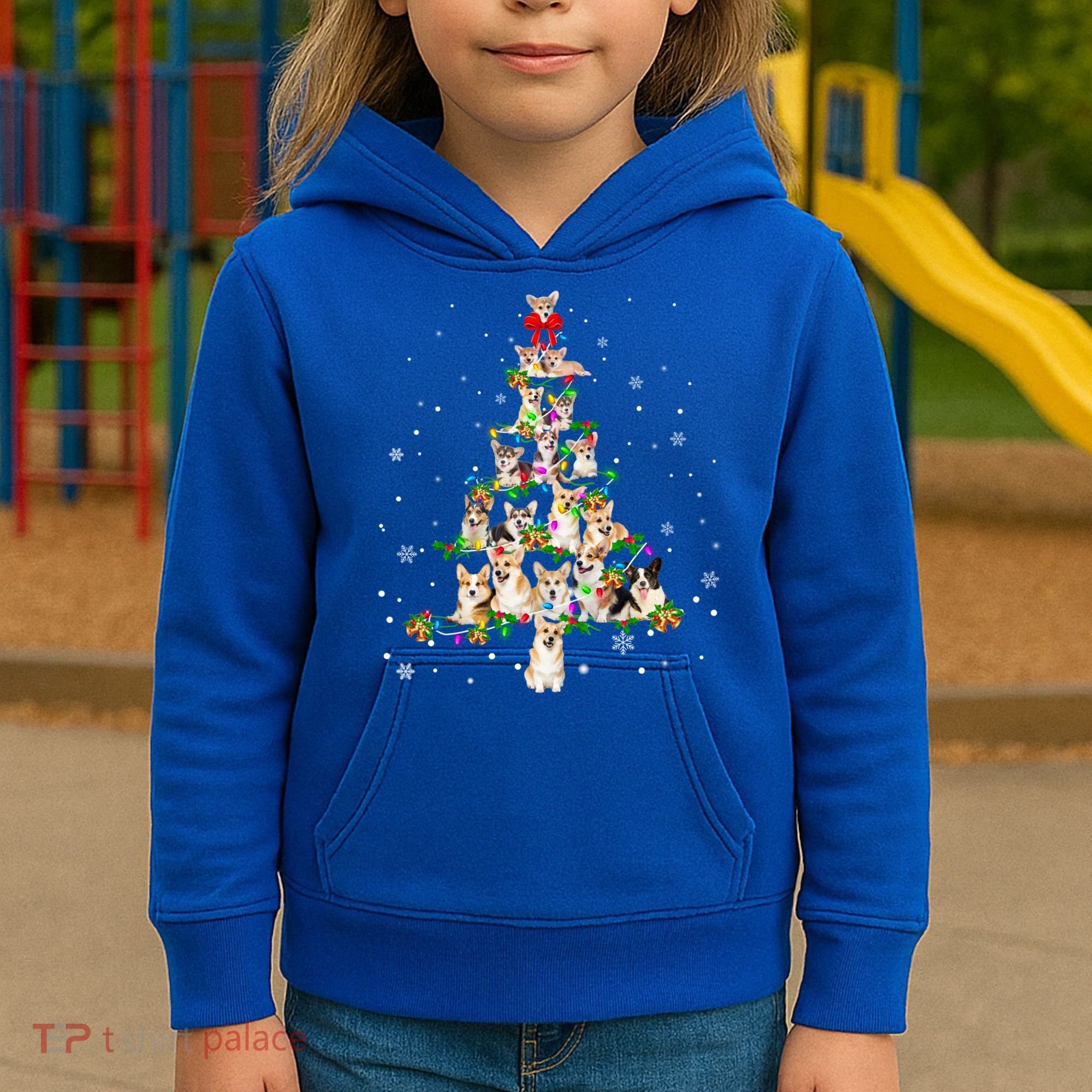 Welsh Corgi Christmas Tree Xgiftmas Gift Cool Gift Kids Hoodie
