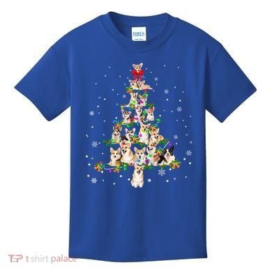 Welsh Corgi Christmas Tree Xgiftmas Gift Cool Gift Kids T-Shirt