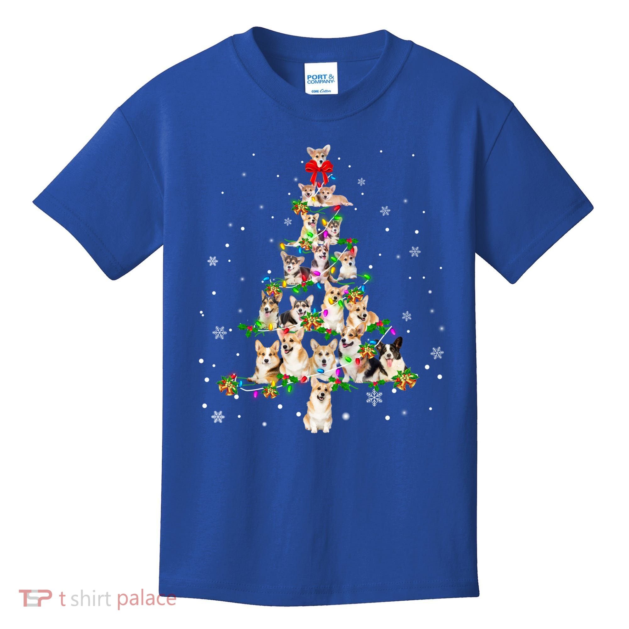 Welsh Corgi Christmas Tree Xgiftmas Gift Cool Gift Kids T-Shirt