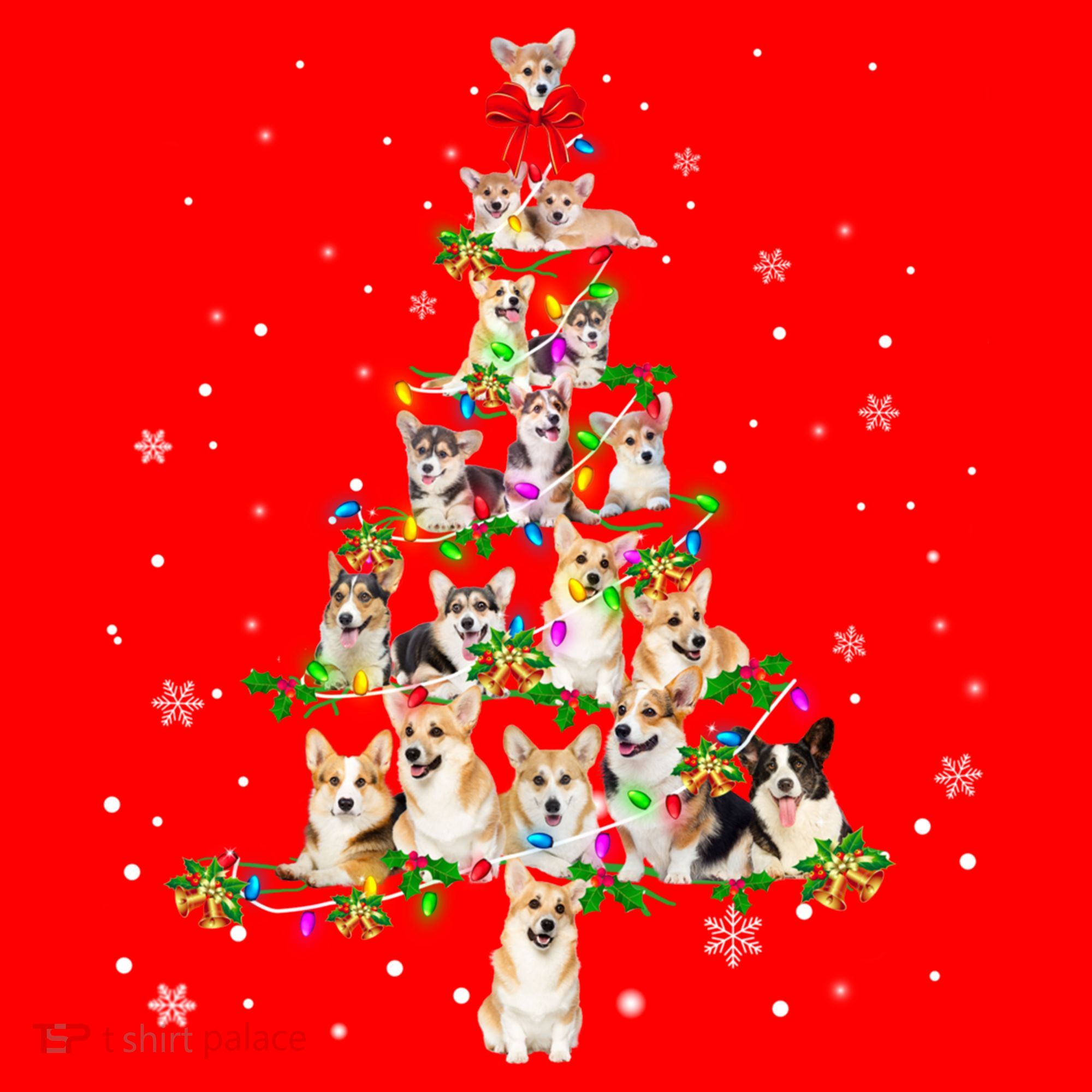 Welsh Corgi Christmas Tree Xgiftmas Gift Cool Gift Santa Hat