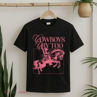 Western Cowgirl Cowboy Aesthetic Cowboys Cry Too T-Shirt thumb 2