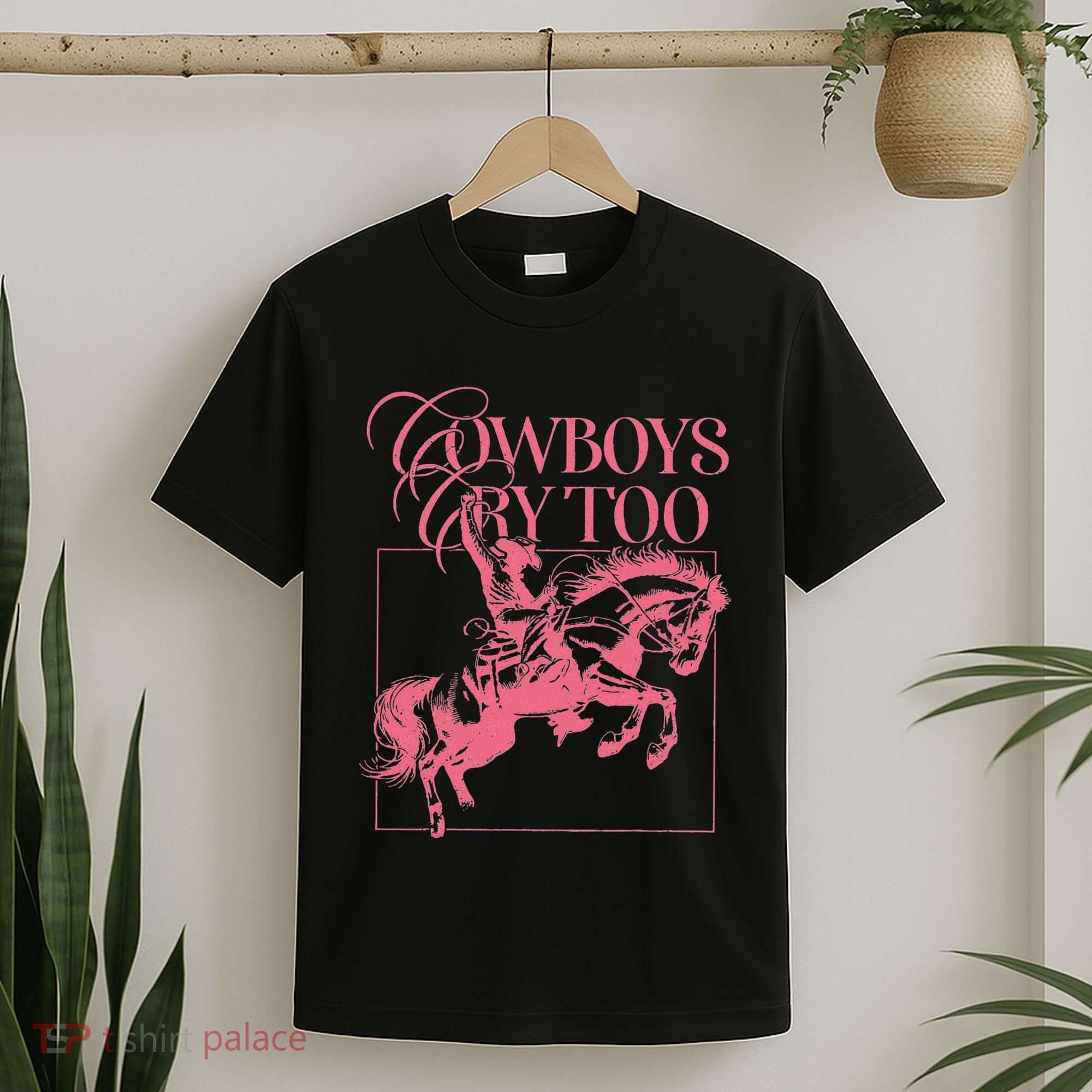 Western Cowgirl Cowboy Aesthetic Cowboys Cry Too T-Shirt