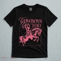 Western Cowgirl Cowboy Aesthetic Cowboys Cry Too T-Shirt thumb 5