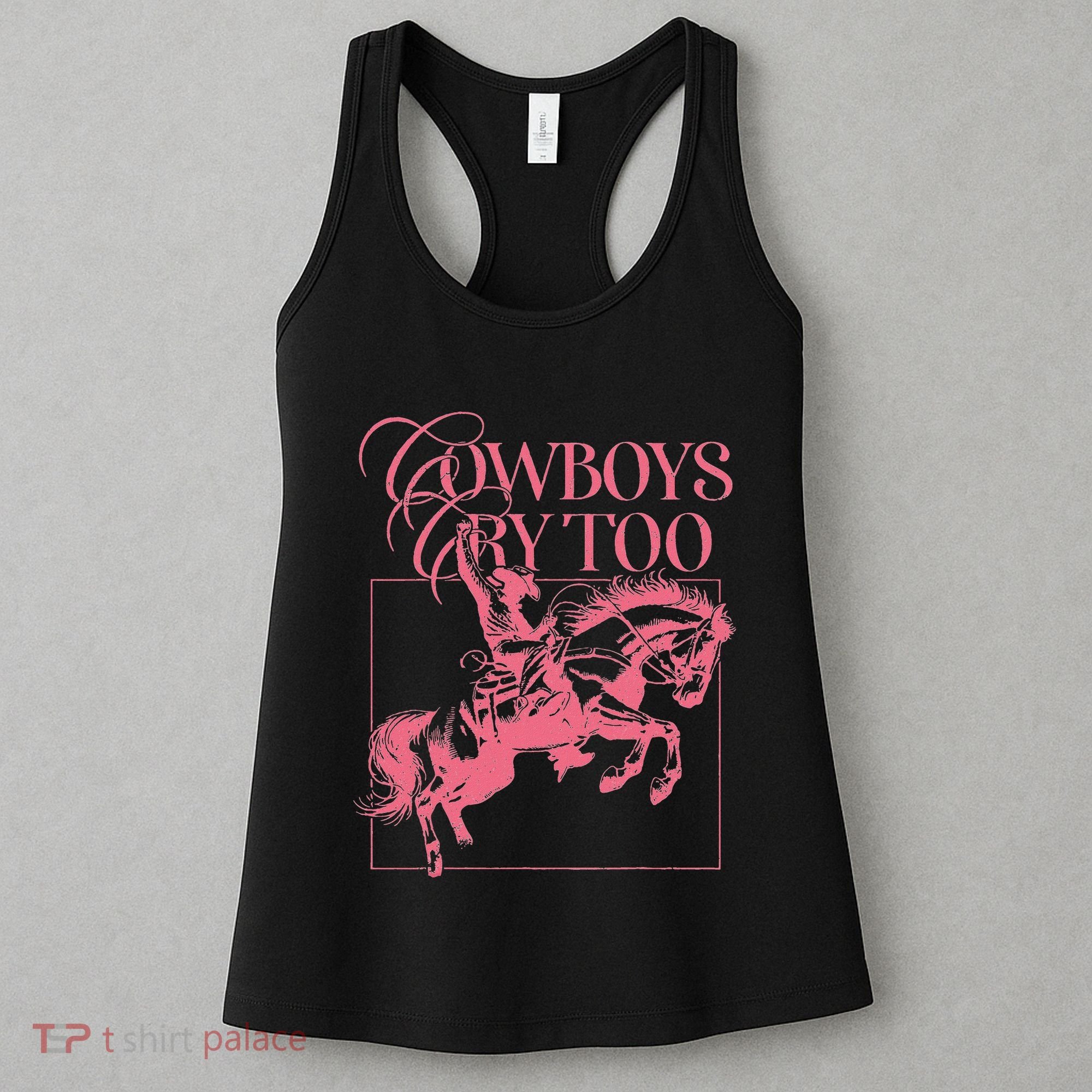 Western Cowgirl Cowboy Aesthetic Cowboys Cry Too Women's Tank Top