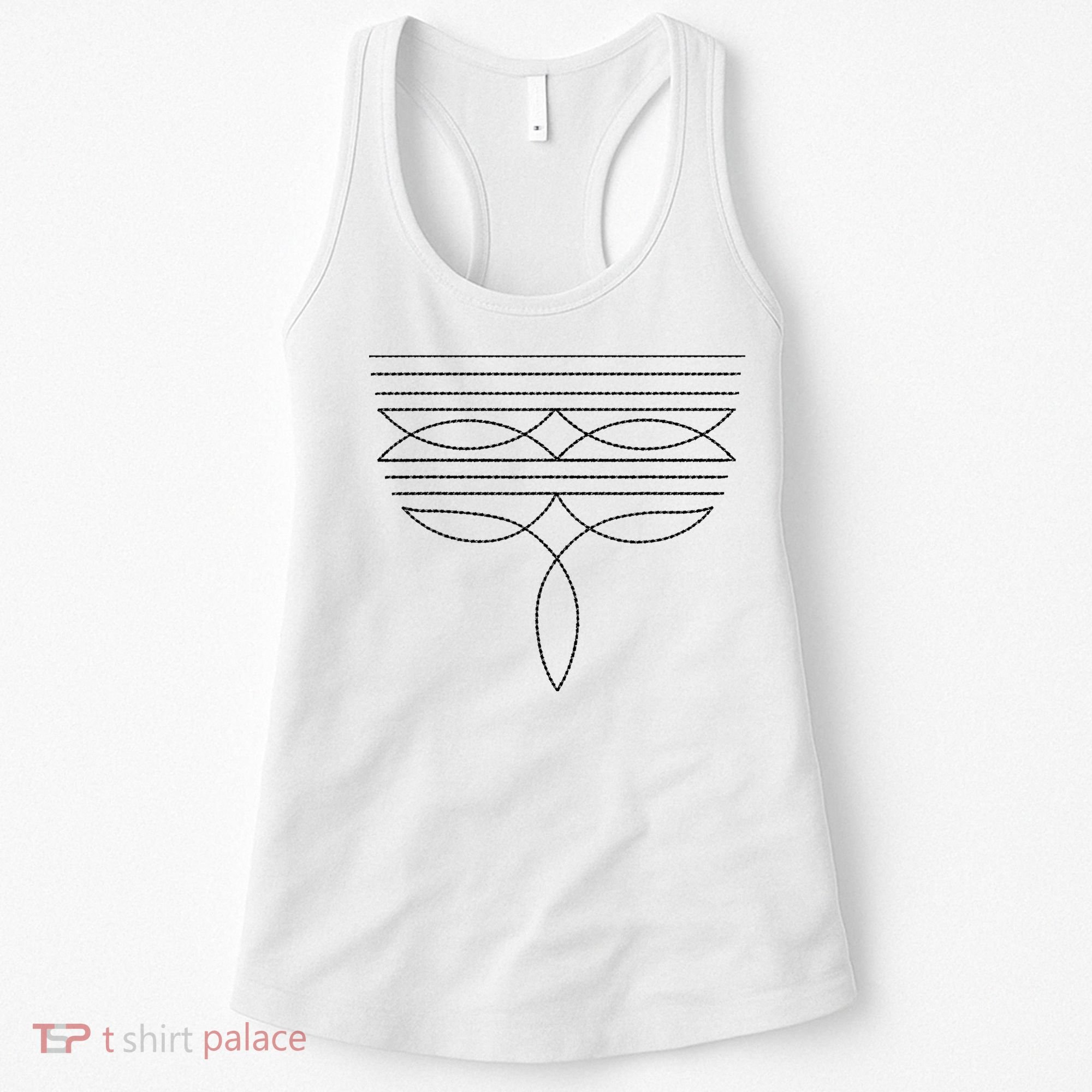 Western Country Cowboy Cowgirl Boot Stitch Western Boots Women's Tank Top