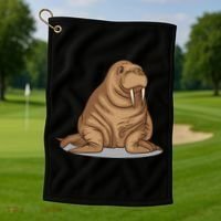 Walrus Cool Children Seahorse Freaks Gift Golf Towel thumb 1